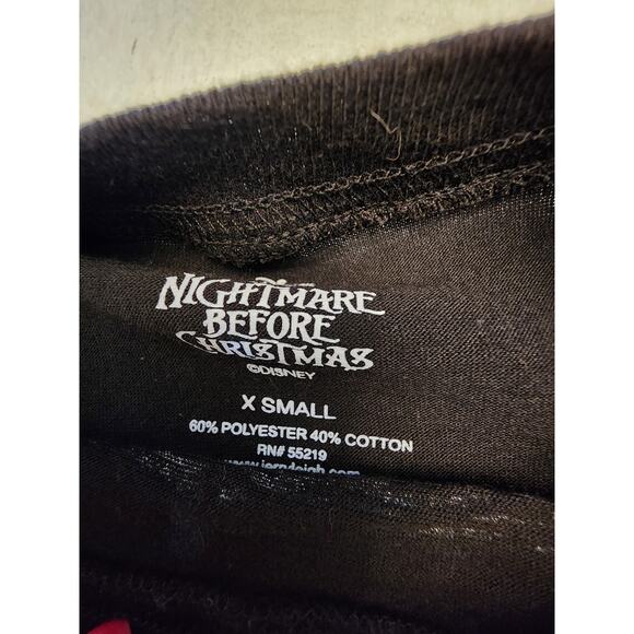 Nightmare Before Christmas Long Sleeve Women's Top SZ XS Cropped - Picture 4 of 5